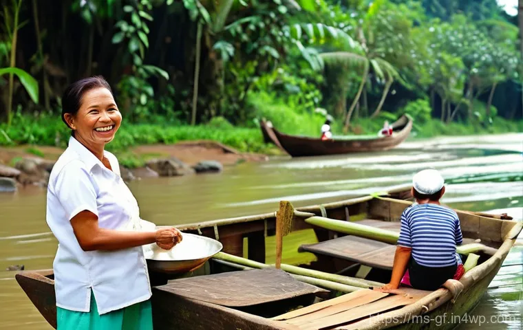 아웃도어 테라피의 경제적 기여 - **A Vibrant Malaysian Eco-Tourism Village Market Scene**
A bustling and authentic village market...